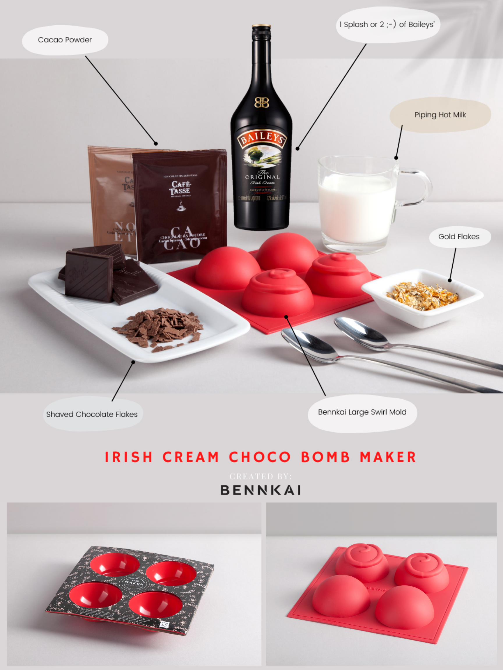 Boozy Hot Chocolate Bombs